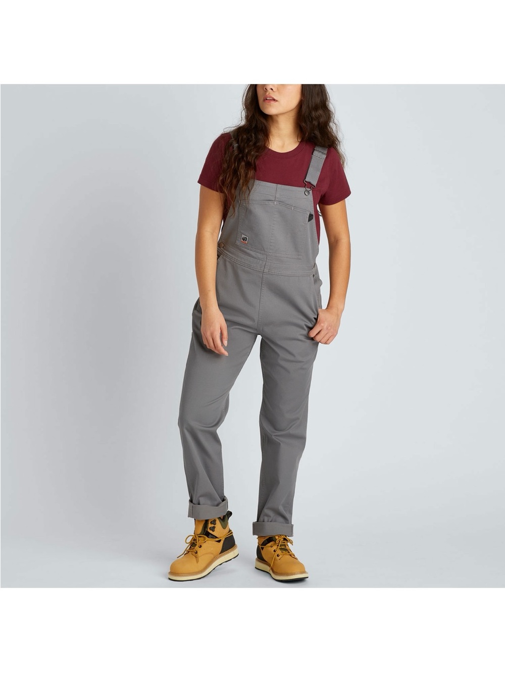 Duluth 40 Grit Flex Twill Bibs grey overalls size XS - Picture 2 of 7